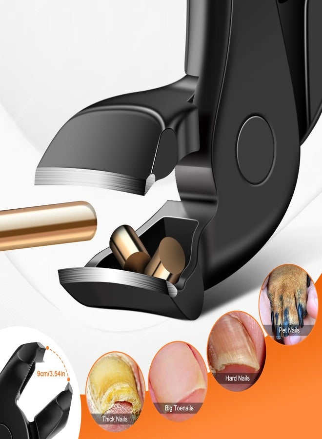 درمود مقص أظافر القدم من DRMODE لكبار السن، مقص أظافر قدم ذو مقبض طويل ورأس مائل للأظافر السميكة لكبار السن بفتحة واسعة، مقص أظافر أصابع كبير شديد التحمل للرجال والنساء مع ماسك - Image 3